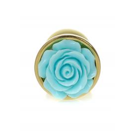 Анальна пробка Plug-Jewellery Gold PLUG ROSE- Light Blue - 6