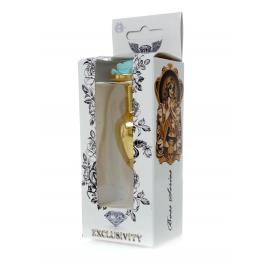 Анальна пробка Plug-Jewellery Gold PLUG ROSE- Light Blue - 2