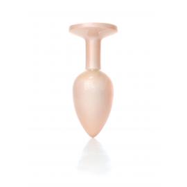 Анальна металева пробка Plug-Jewellery Pearl Gold PLUG- Clear S - 6