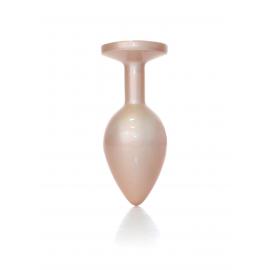Анальна металева пробка Plug-Jewellery Pearl Gold PLUG- Clear M - 5