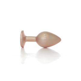 Анальна металева пробка Plug-Jewellery Pearl Gold PLUG- Clear M - 2