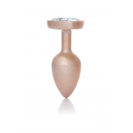 Анальна металева пробка Plug-Jewellery Pearl Gold Heart PLUG - Clear S - 6