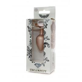 Анальна металева пробка Plug-Jewellery Pearl Gold Heart PLUG - Clear S - 8