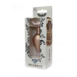 Анальна металева пробка Plug-Jewellery Pearl Gold Heart PLUG- Clear M - 3