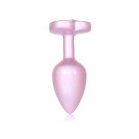 Анальна металева пробка Plug-Jewellery Pearl Pink Heart PLUG - Clear S - 3