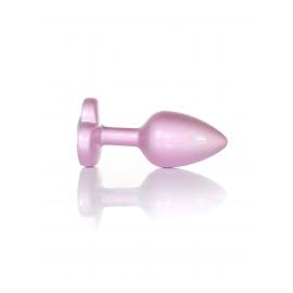 Анальна металева пробка Plug-Jewellery Pearl Pink Heart PLUG - Clear S - 4