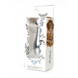 Анальна металева пробка Plug-Jewellery Silver PLUG- Rose M - 4