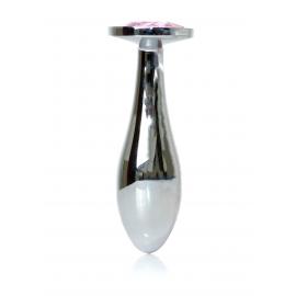 Анальна металева пробка Plug-Jewellery Silver PLUG- Rose M - 5
