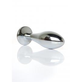 Анальна металева пробка Plug-Jewellery Silver PLUG- Rose M - 2