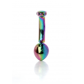 Анальна металева пробка Plug-Jewellery Multicolour Curved PLUG- S - 3