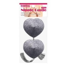 Пестіси - Reusable Glitter Heart Tassel Nipple Pasties - 1