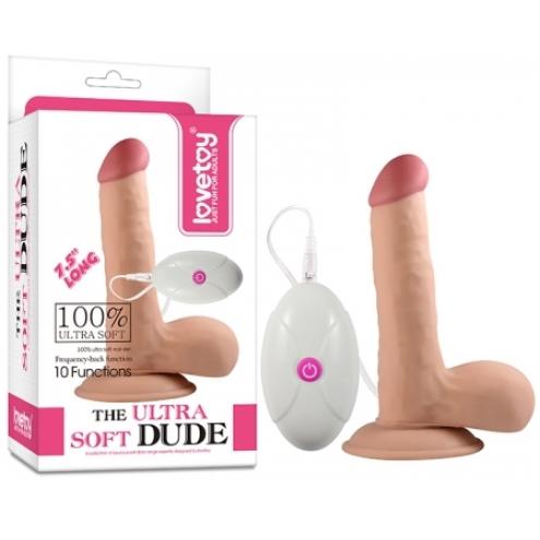 Реалістичний вібратор - The Ultra Soft Dude Vibrating 7.5"