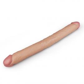 Двухсторонний фаллоимитатор - King-Sized Realistic Slim Ultra Double Dildo 17 - 5