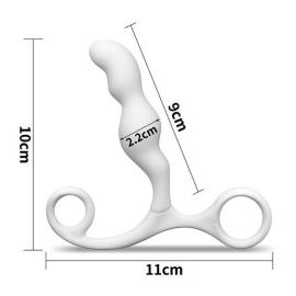 Массажер простаты Anal Indulgence Collection Ultimate Silicone P-Spot Teaser White - 3