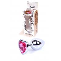 Анальна пробка - Jawellery Silver Heart PLUG Pink