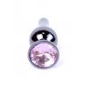 Анальная пробка Jawellery Dark Silver Butt Plug Rose