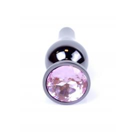 Анальна пробка Jawellery Dark Silver Butt Plug Rose - 6