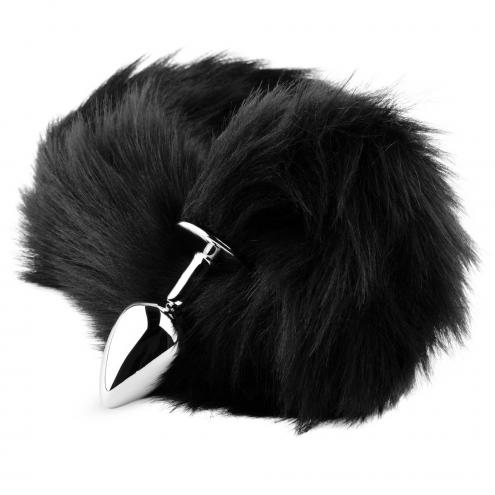 Анальная пробка Plug-Fox TAIL- Black XL
