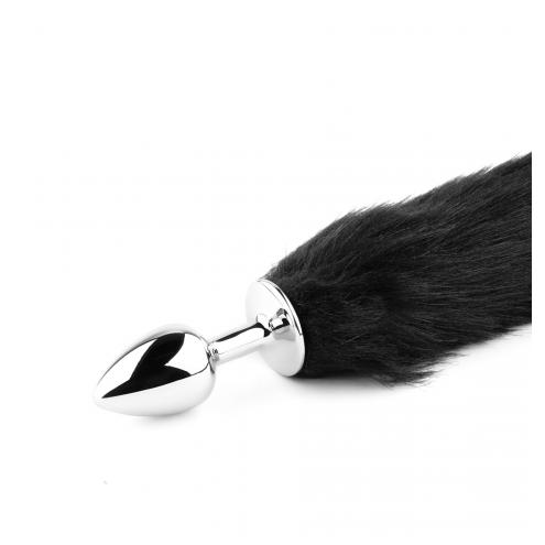 Анальная пробка Plug-Fox TAIL- Black XL