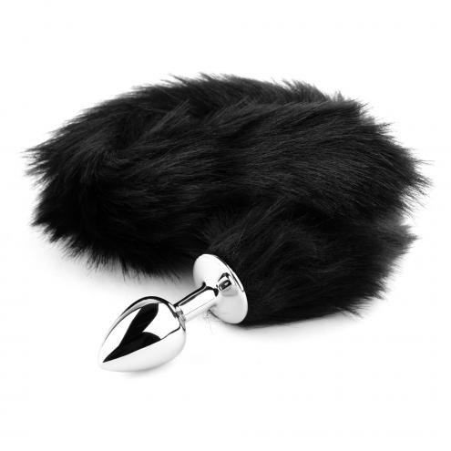 Анальная пробка Plug-Fox TAIL- Black XL