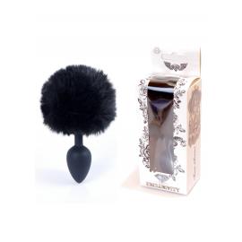 Анальная пробка - Jawellery Silikon PLUG Bunny Tail Black