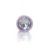 Анальна металева пробка Plug-Jewellery Pearl Pink PLUG- Clear M