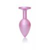 Анальна металева пробка Plug-Jewellery Pearl Pink PLUG- Clear M