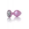 Анальна металева пробка Plug-Jewellery Pearl Pink PLUG- Clear M
