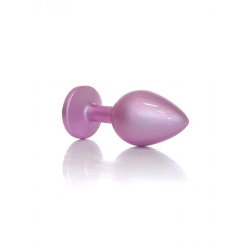 Анальна металева пробка Plug-Jewellery Pearl Pink PLUG- Clear M
