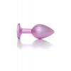 Анальна металева пробка Plug-Jewellery Pearl Pink PLUG- Clear M