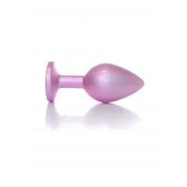 Анальна металева пробка Plug-Jewellery Pearl Pink PLUG- Clear M - 7