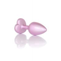 Анальная металлическая пробка Plug-Jewellery Pearl Pink Heart PLUG - Clear L
