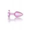 Анальна металева пробка Plug-Jewellery Pearl Pink Heart PLUG - Clear L