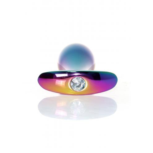Анальная металлическая пробка Plug - Jewellery Multicolour PLUG- Clear L