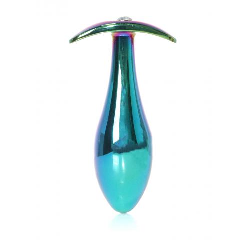 Анальная металлическая пробка Plug - Jewellery Multicolour PLUG- Clear L