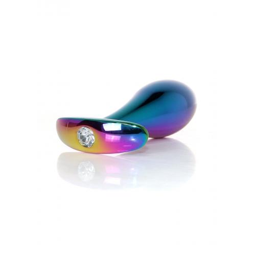 Анальная металлическая пробка Plug - Jewellery Multicolour PLUG- Clear L