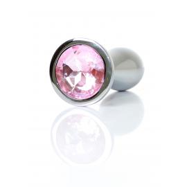 Анальна металева пробка Plug-Jewellery Silver PLUG- Rose M - 6