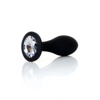 Анальная пробка силиконовая Jewellery Plug Clear - M