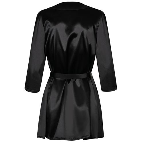 Комплект Obsessive Satinia robe (Черный, L/XL)