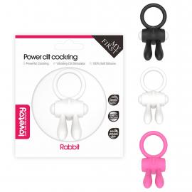 Ерекційне вібро кільце Power Clit Duo Silicone Cockring Black - 3