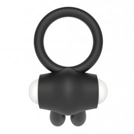 Ерекційне вібро кільце Power Clit Duo Silicone Cockring Black - 4