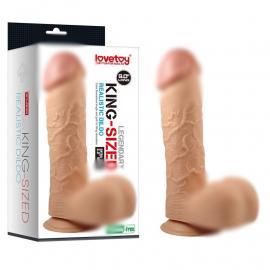 Реалістичний фалоімітатор із мошонкою 9 KING-SIZED DILDO - 1