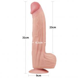 Фалоімітатор 12'' King Sized Sliding Skin Dual Layer Dong - 5