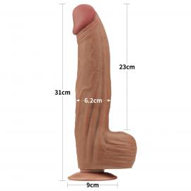 Фалоімітатор 12 King Sized Sliding Skin Dual Layer Dong - 6
