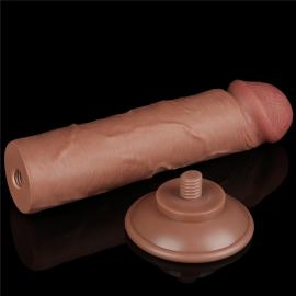Фалоімітатор 8 SLIDING SKIN DUAL LAYER DONG BROWN - 3