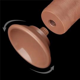 Фалоімітатор 8 SLIDING SKIN DUAL LAYER DONG BROWN - 6