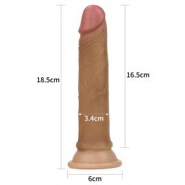 Фалоімітатор 7 Dual layered Platinum Silicone Cock - 8