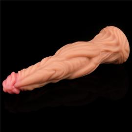 Фалоімітатор значного розміру 9.5 Dual layered Platinum Silicone Cock – Flesh - 5