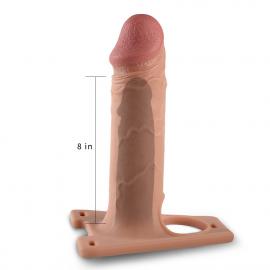 Полый страпон Unisex Hollow Strap-On Rodeo Big, 22 см, телесный - 7