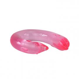 Двосторонній фалоімітатор - Double Dolphin Pink - 5